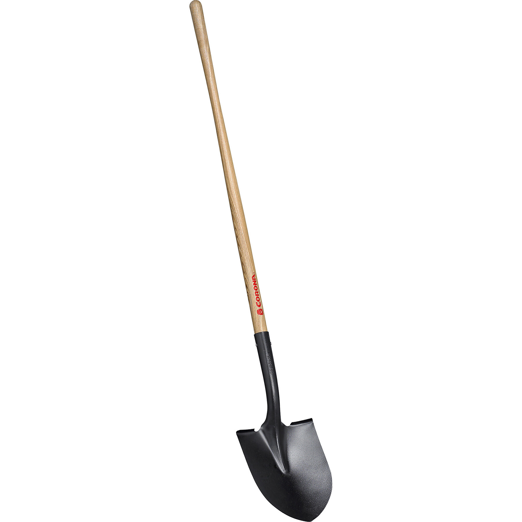 Corona Round Point Shovel — 12in. Head, 48in. Wood Handle, 15-Gauge, Model# SS 26000